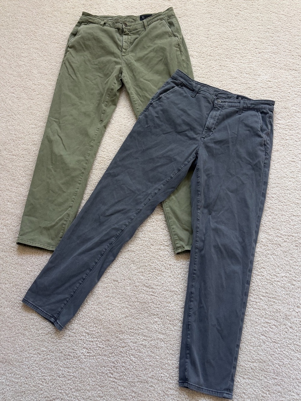 Bundle Women’s AG Slim Chino Pants - Olive and Charcoal